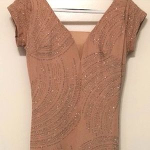 baby pink evening dress, S-M